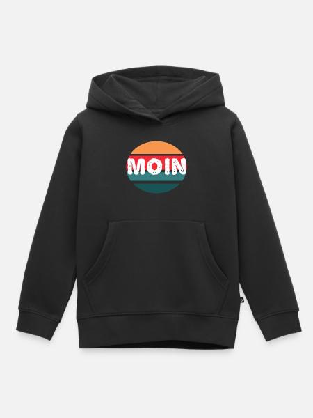 moin - Kinder Premium Organic Hoodie - Schwarz