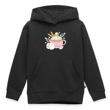 BOW Oster-Chibi-Pokal - Kinder Premium Organic Hoodie - Schwarz - Vorne - AI Model Kid Male (0cm)