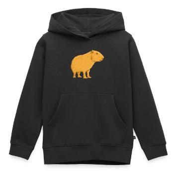 Capybara Haustier - Kinder Premium Organic Hoodie - Schwarz - Vorne - AI Model Kid Male (0cm)