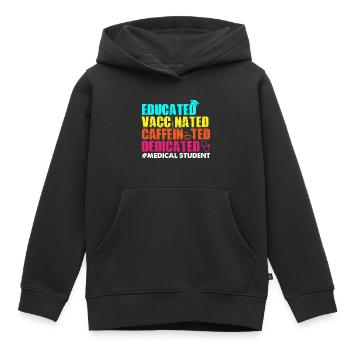 Étudiant en médecine - Sweat Premium à capuche enfant bio - noir - Devant - AI Model Kid Male (0cm)