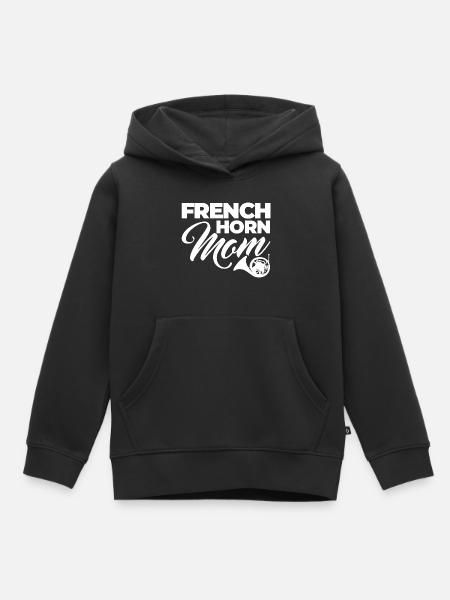 Waldhorn Mutter - Kinder Premium Organic Hoodie - Schwarz