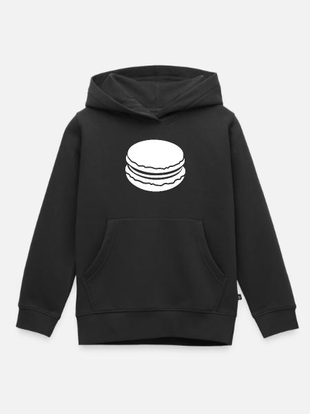 macaron - Sweat Premium à capuche enfant bio - noir