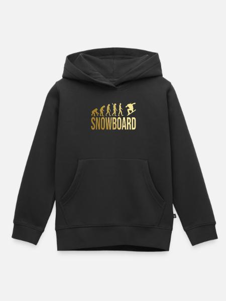 Evolution Snowboard - Kinder Premium Organic Hoodie - Schwarz