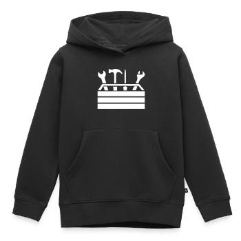 Tools Workshop Toolbox 1 - Kids Premium Organic Hoodie - black - Front - AI Model Kid Male (0cm)
