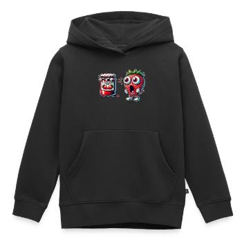 Design amusant de confiture de fraises - Sweat Premium à capuche enfant bio - noir - Devant - AI Model Kid Male (0cm)