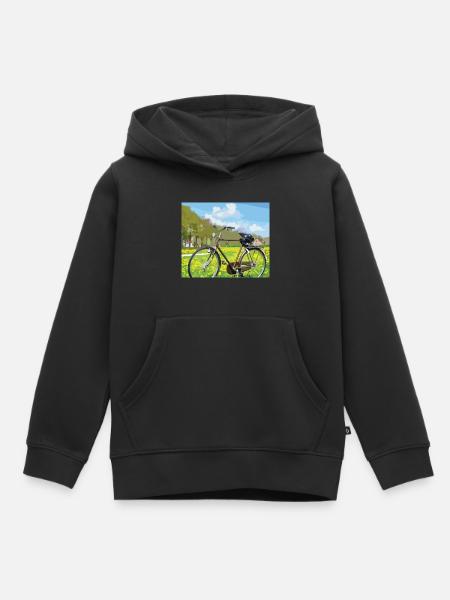 Cycle in nature - Kids Premium Organic Hoodie - black