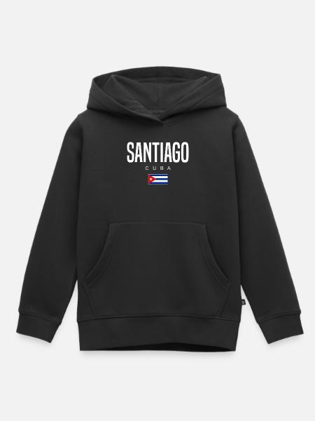 Santiago Kuba Kubaner - Kinder Premium Organic Hoodie - Schwarz