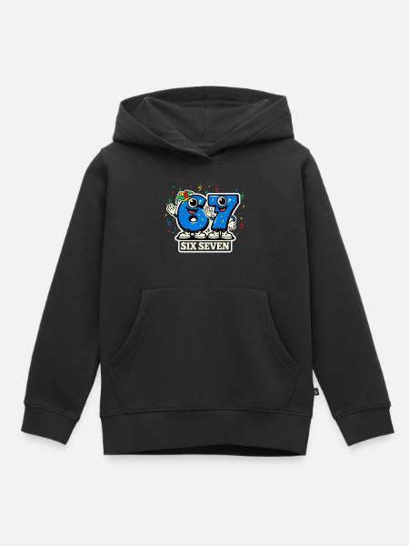 67 Six Seven Meme Karneval Kostüm Lustig Fasching - Hoodie Premium barn ekologisk - svart