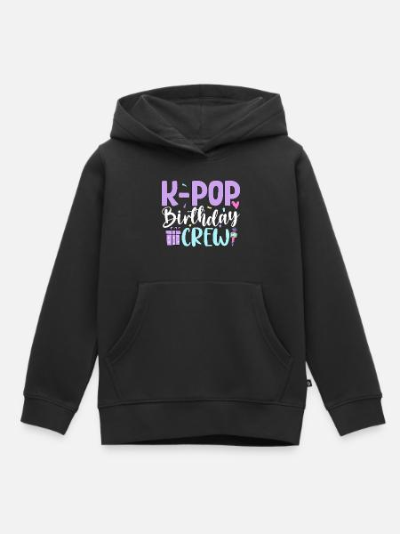 K Pop Birthday Crew - Kinder Premium Organic Hoodie - Schwarz