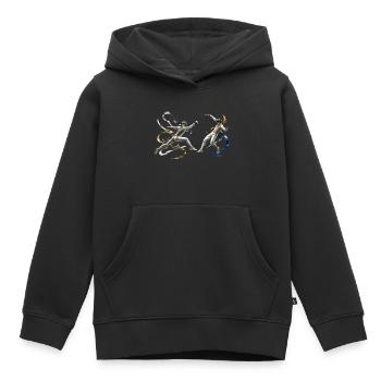 Duellfecht-Energie-Bänder - Kinder Premium Organic Hoodie - Schwarz - Vorne - AI Model Kid Male (0cm)
