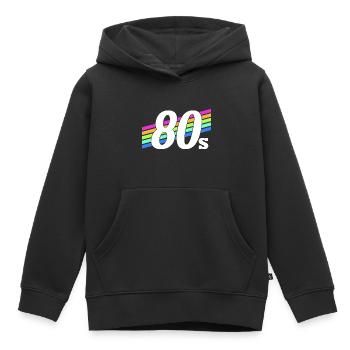 graphique néon - Sweat Premium à capuche enfant bio - noir - Devant - AI Model Kid Male (0cm)