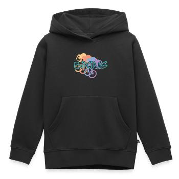 Biking - Kinder Premium Organic Hoodie - Schwarz - Vorne - AI Model Kid Male (0cm)