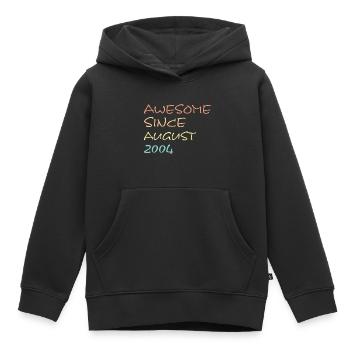 Awesome Since August 2004 - Kinder Premium Organic Hoodie - Schwarz - Vorne - AI Model Kid Male (0cm)