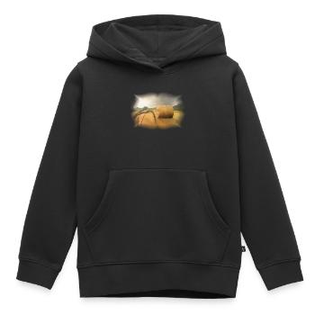 Ernte - Kinder Premium Organic Hoodie - Schwarz - Vorne - AI Model Kid Male (0cm)