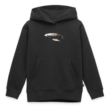 baleine à bec de Cuvier - baleine à bec baleine à bec de Cuvier - Sweat Premium à capuche enfant bio - noir - Devant - AI Model Kid Male (0cm)