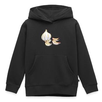 Knoblauch - Kinder Premium Organic Hoodie - Schwarz - Vorne - AI Model Kid Male (0cm)