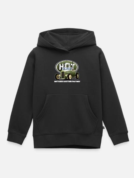 Hot Rod - Kinder Premium Organic Hoodie - Schwarz