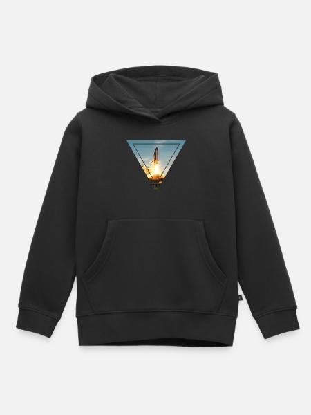 Space Shuttle - Kinder Premium Organic Hoodie - Schwarz