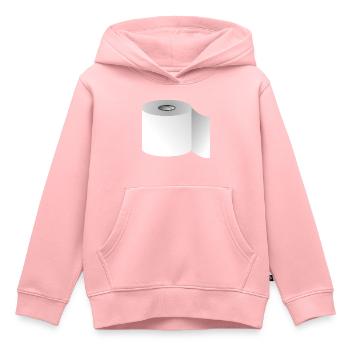 Papier toilette - Sweat Premium à capuche enfant bio - rose - Devant - AI Model Kid Female (0cm)
