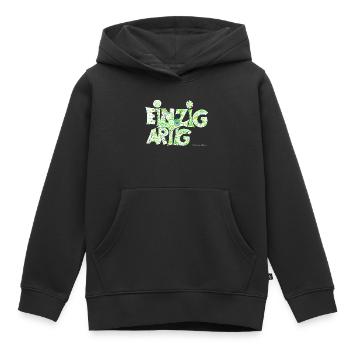 Einzigartig - Kinder Premium Organic Hoodie - Schwarz - Vorne - AI Model Kid Male (0cm)