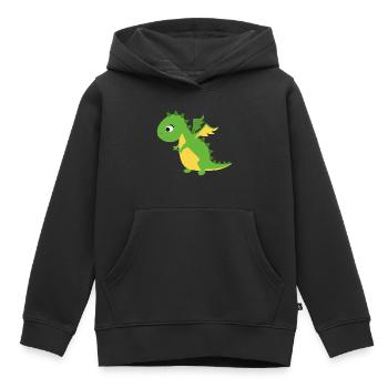 Dragon - Kids Premium Organic Hoodie - black - Front - AI Model Kid Male (0cm)