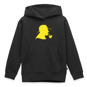 Sh - Kids Premium Organic Hoodie - black - Front - AI Model Kid Male (0cm)