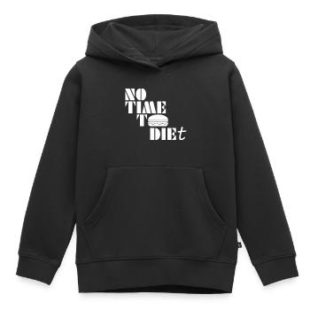 Keine Zeit für Diät | Lustiges Film/Feinschmecker T-Shirt - Kinder Premium Organic Hoodie - Schwarz - Vorne - AI Model Kid Male (0cm)