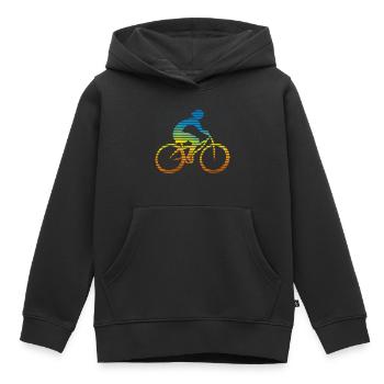 Radfahrer - Kinder Premium Organic Hoodie - Schwarz - Vorne - AI Model Kid Male (0cm)
