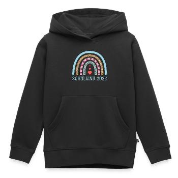 Schulkind 2022 Schulanfang Regenbogen Einschulung - Kinder Premium Organic Hoodie - Schwarz - Vorne - AI Model Kid Male (0cm)