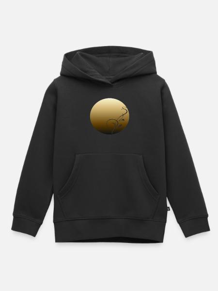 blumenranke - Kinder Premium Organic Hoodie - Schwarz