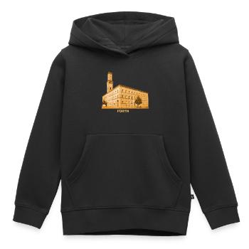 Mairie de Fürth Moyenne Franconie Bavière - Sweat Premium à capuche enfant bio - noir - Devant - AI Model Kid Male (0cm)
