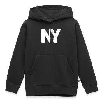 New York Statue - Kinder Premium Organic Hoodie - Schwarz - Vorne - AI Model Kid Male (0cm)