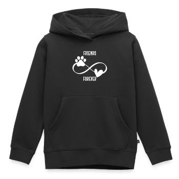 Chiens Chien Ami Pet - Sweat Premium à capuche enfant bio - noir - Devant - AI Model Kid Male (0cm)