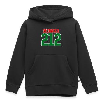 Morocco area code 212 - Kids Premium Organic Hoodie - black - Front - AI Model Kid Male (0cm)