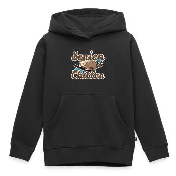 Serien-Chiller - Kinder Premium Organic Hoodie - Schwarz - Vorne - AI Model Kid Male (0cm)