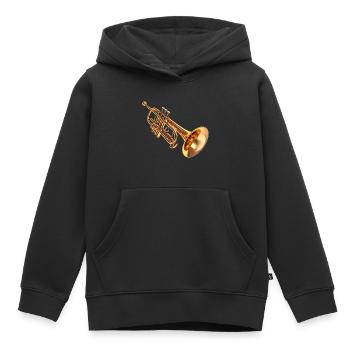 The use of the trumpet - Kids Premium Organic Hoodie - black - Front - AI Model Kid Male (0cm)
