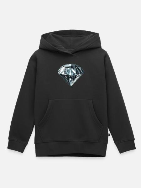 Kostbarer Diamant Edelstein - Kinder Premium Organic Hoodie - Schwarz