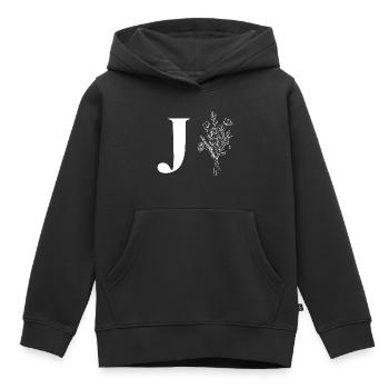 Minimalist flowers - Kids Premium Organic Hoodie - black - Front - AI Model Kid Male (0cm)