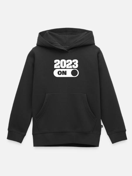 2023 - Kinder Premium Organic Hoodie - Schwarz
