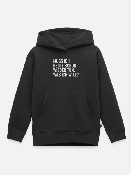 Dois-je refaire ce que je veux aujourd’hui ? - Sweat Premium à capuche enfant bio - noir