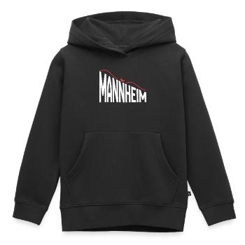 Mannheim - Sweat Premium à capuche enfant bio - noir - Devant - AI Model Kid Male (0cm)