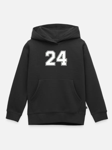 24 - Kinder Premium Organic Hoodie - Schwarz