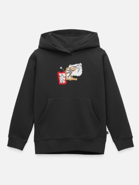 Dynamischer Ballspieler - Kinder Premium Organic Hoodie - Schwarz