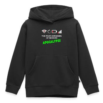 The Four Horseman of the Modern Apocalypse - Kids Premium Organic Hoodie - black - Front - AI Model Kid Male (0cm)