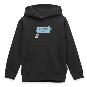 Scrapbooking addict - photo album diy - washi tape - Kids Premium Organic Hoodie - black - Front - AI Model Kid Male (0cm)