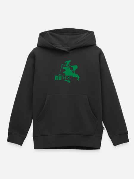 Rügen - Kinder Premium Organic Hoodie - Schwarz
