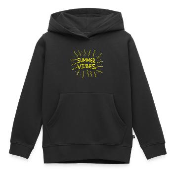 summer vibes - Kids Premium Organic Hoodie - black - Front - AI Model Kid Male (0cm)