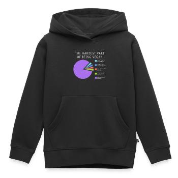 Vegan Statistik - Kinder Premium Organic Hoodie - Schwarz - Vorne - AI Model Kid Male (0cm)