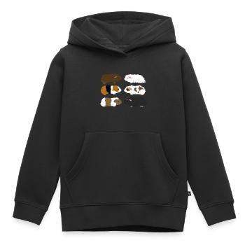 sechs Meerschweinchen - Kinder Premium Organic Hoodie - Schwarz - Vorne - AI Model Kid Male (0cm)