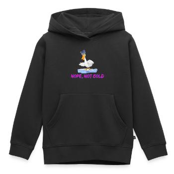 winterbader eisbader nope,nicht kalt winterbaden - Kinder Premium Organic Hoodie - Schwarz - Vorne - AI Model Kid Male (0cm)